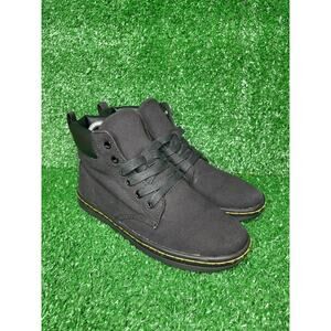 Dr Martens Maelly Womens Size 6 Black Canvas Lace Up Ankle Boots